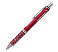 PENTEL EnerGel Alloy Retractable Liquid Gel Pen Red Barrel Black Ink