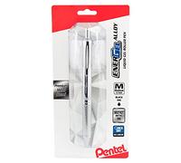 Pentel EnerGel Alloy RT Gel Pen, Medium Metal Tip, Silver Barrel, Black Ink, 1 Each (BL407BP)