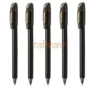Pentel EnerGel BL 417 Roller Gel Pen - Black Ink 0.7mm Point - Pack of 5