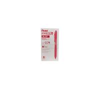 Pentel Energel-BL107-BX Tip Retractable Pen, 0.7 mm - Red (Pack of 12)
