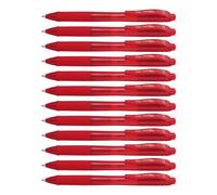 Pentel Energel-BL107-BX Tip Retractable Pen, 0.7 mm - Red (Pack of 12)