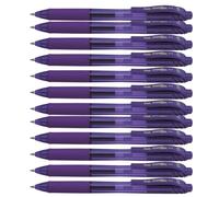 Pentel Energel-BL107-VX Tip Retractable Pen, 0.7 mm - Violet (Pack of 12)