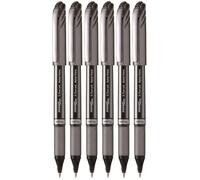 Pentel EnerGel BL27 Liquid Gel Ink Rollerball Pen - 0.7mm Metal Tip - Black Ink - Pack of 6