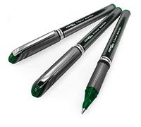 Pentel Energel BL27 Liquid Gel Ink Rollerball Pen - 0.7mm Metal Tip - Pack of 3 - Green Ink