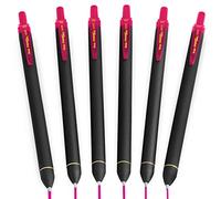 Pentel Energel BL437R1 Retractable Gel Ink Rollerball Pen - 0.7mm Nib - Pink - Pack of 6