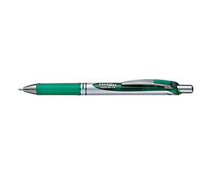 Pentel EnerGel BL77-DO Retractable Rollerball Pen Green 0.4 mm Medium Bullet Refillable