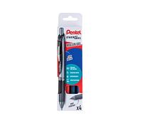 Pentel Energel BL77 Pack of 4 Retractable Gel Rollerball Pens Medium Point 0.7 mm Black, Midnight Blue, Blue and Red