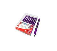Pentel EnerGel BL80 - Retractable Liquid Gel Ink Pen - 1.0mm - Wallet of 9 - Violet