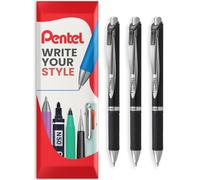 Pentel EnerGel BLP77 Permanent Gel Ink Retractable Roller Pen - 0.7mm Nib - In Envelope Gift Packaging (Black)