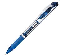 Pentel EnerGel Gel Ink Ballpoint Pen, 0.7mm, Silver Barrel, Blue Ink, BL57-C