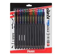 Pentel EnerGel Kuro Liquid Gel Pen .7mm 12/Pkg-Assorted Colors