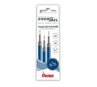 Pentel LRN5-3C Refill for EnerGel Pens 0.5 Ball = 0.25 mm Line Width, Needle Tip, Pack of 3, Blue
