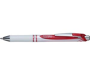 Pentel EnerGel Pearl Deluxe Retractable Liquid Gel Ink Pen, 0.7mm Point, Red Ink.