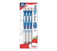 Pentel EnerGel Pearl Deluxe RTX Liquid Gel Pen 0.5mm Fine Line Needle Tip Blue Accent Blue Ink 3 Pack (BLN75WBP3C)