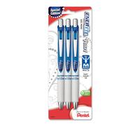 Pentel EnerGel Pearl Deluxe RTX Retractable Liquid Gel Pen (0.7mm) Accent Blue Ink 3 Pack (BL77WBP3C)