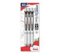 Pentel EnerGel Pearl Deluxe RTX Retractable Liquid Gel Pen, 0.7mm, Black Accent, Black Ink, (BL77WBP3A) by Pentel