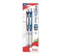 Pentel EnerGel Pearl Deluxe RTX Retractable Liquid Gel Pen (0.7mm) Black Ink/Blue Ink 2 Pack (BL77WBP2AC)