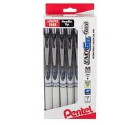 Pentel EnerGel PEARL Retractable Liquid Gel Pen, 0.7mm Medium Line, Needle Tip, Black Ink, 12 Pack Window Box