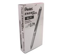 Pentel EnerGel Pearl RTX 0.7mm Black Ink Box of 12 (BL77PWP-A)
