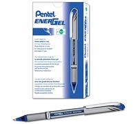 Pentel Energel Plus Metal Tip Liquid Gel Rollerball Pen 0.7mm Blue BL27-C (12 Pack)