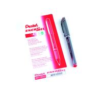 Pentel Energel Plus Roller Ball Pen (Medium) - Red (Pack of 12 pens)