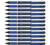 Pentel Energel Plus Rollerball Pen, 0.5mm Needle Tip, Black ink BLN25 (12 Pens)