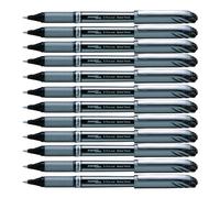 Pentel Energel Plus Rollerball Pens, 0.7mm Tip, Black ink BL27 (Pack of 12 Pens)