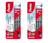 Pentel EnerGel Plus Triple Blister Black (Pack of 2)