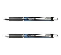 Pentel EnerGel RTX Retractable Liquid Gel Pen, (0.7mm), Medium Line, Needle Tip, Black Ink, Pack of 2 (BLN77BP2A)