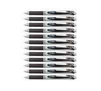 Pentel EnerGel RTX Retractable Liquid Gel Pen, Extra Fine Line, Needle Tip, Black Ink,12 pack (BLN73-A)