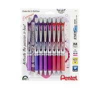 Pentel EnerGel RTX Retractable Liquid Gel Pen, Passion Expressions Pack, 0.7mm, Metal Tip, Medium Line, Assorted Ink, Pack of 8 Pens (BL77XPASBP8M)
