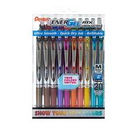 Pentel EnerGel RTX True Colors United (0.7mm) Medium Line, Assorted Ink, 20 Pack Box