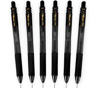 Pentel Energel X BL107 Retractable Gel Rollerball Pens - 0.7mm - Black Ink - Pack of 6