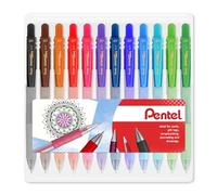 Pentel Energel X BL107 Retractable Gel Rollerball Pens - 0.7mm Nib - Clam Pack Set (Pack of 12, Essential)