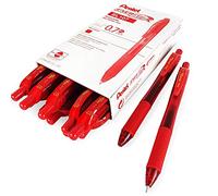 Pentel Energel X BL107 Retractable Gel Rollerball Pens - 0.7mm - Red Ink - Pack of 12