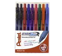 Pentel Pen EnerGel X 0.7 mm Tip YBL107/9-M Assorted Colours Pack of 9
