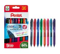 Pentel EnerGel X Pen with 0.7 mm Tip - Assorted Colours, YBL107/9-M