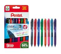 Pentel EnerGel X Pen with 0.7 mm Tip - Assorted Colours, YBL107/9-M