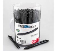 Pentel EnerGel-X Retractable Gel Pen, (1.0mm) Bold Line, Black Ink, 72-PK Canister (BL110PC72A)