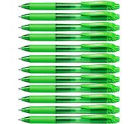 Pentel EnerGel X Retractable Gel Pen - Lime Green Ink - Pack of 12