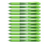 Pentel EnerGel X Retractable Gel Pen - Lime Green Ink - Pack of 12