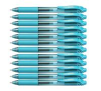 Pentel EnerGel X Retractable Gel Pen - Turquoise Ink - Pack of 12