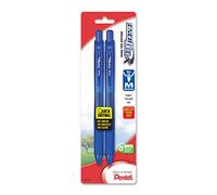 Pentel EnerGel-X Retractable Liquid Gel Pen 0.7mm, Metal Tip, Medium, Blue Ink (2 Pack) (BL107BP2C)