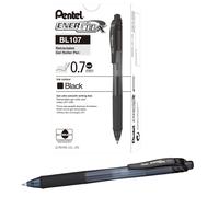 Pentel EnerGel-X Retractable Pen, 0.7 mm Tip - Black, Pack of 12