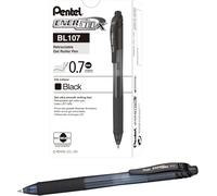 Pentel EnerGel-X Retractable Pen, 0.7 mm Tip - Black, Pack of 12, BL107-A