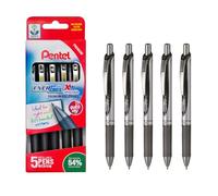 Pentel EnerGel Xm 5pc Black Wallet