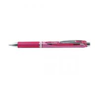 Pentel EnerGel XM Retractable Pink Barrel Supporting Breast Cancer Now, 0.7mm tip, Black Ink, (Pack of 12 pens)
