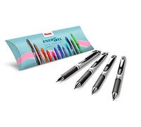 Pentel EnerGel XM BL77 Retractable Gel Pen - Black (Pack of 4)