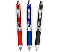 Pentel EnerGel XM BL77 - Retractable Liquid Gel Ink Pen - 0.7mm - 54% Recycled - Black, Blue, Red - Pack of 3