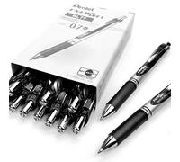 Pentel EnerGel XM BL77 - Retractable Liquid Gel Ink Pen - 0.7mm - 54% Recycled - Black - Box of 12